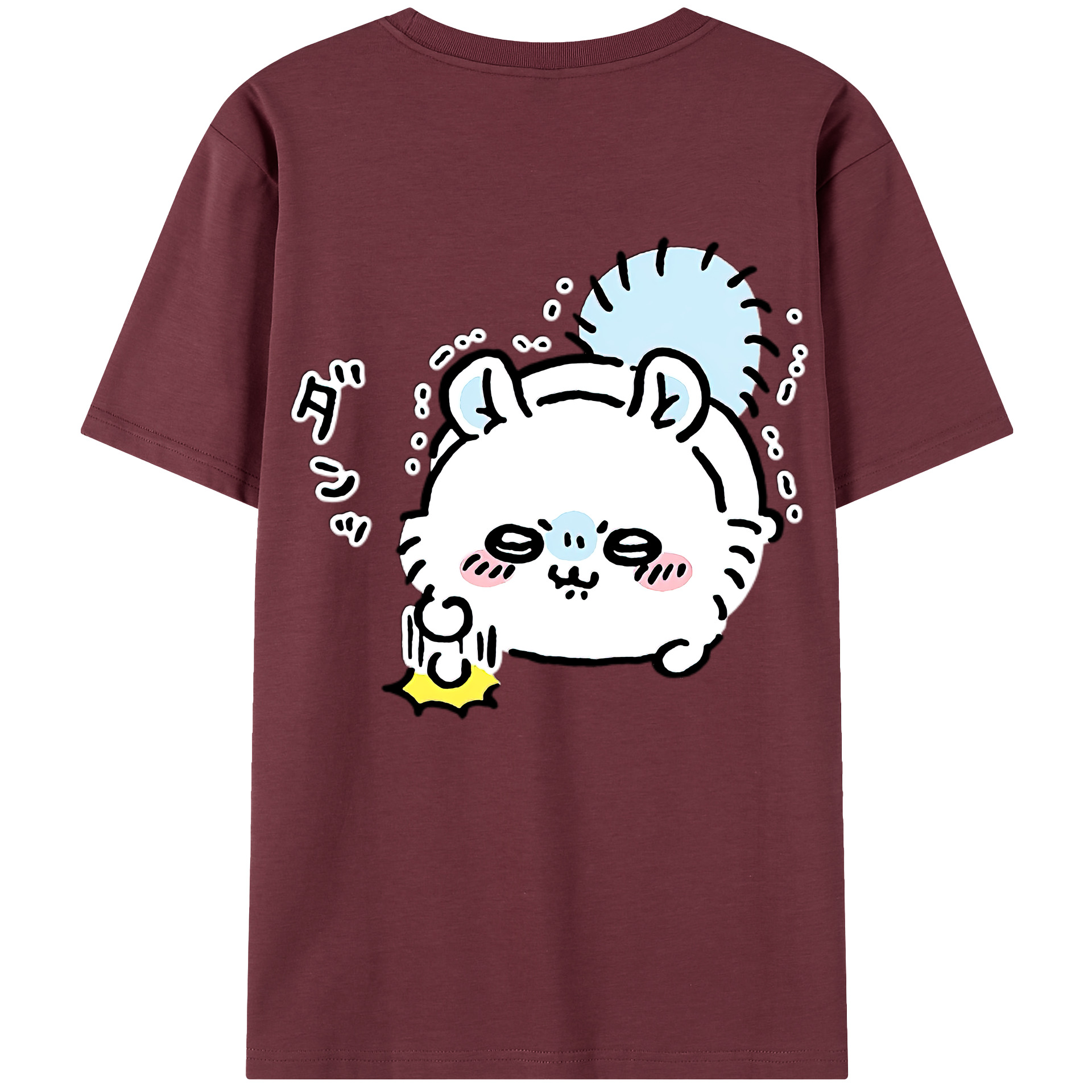 （画像用） ちいかわ モモンガ Chii-kawa Momonga 綿100％半袖Tシャツ（背面プリント）